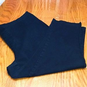 Icaac Mizrahi Black Pants Elastic waist 22W Crop womens Pants Slimming Look plus